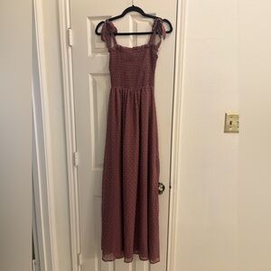 Elegant Mauve Maxi Dress